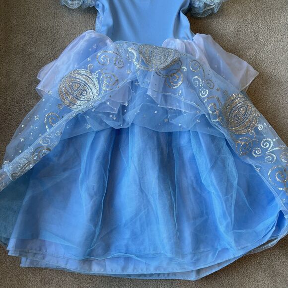Cinderella Princess Costume Dress – Sparkly Blue Ball Gown - Picture 7 of 10